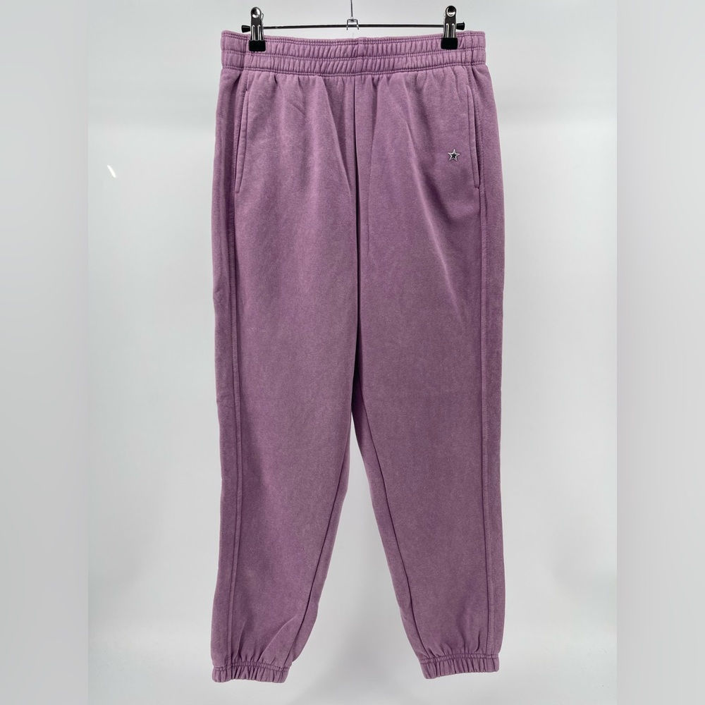 Hippie Rose Purple Jogger Sweatpants, Side Pockets, Size Medium